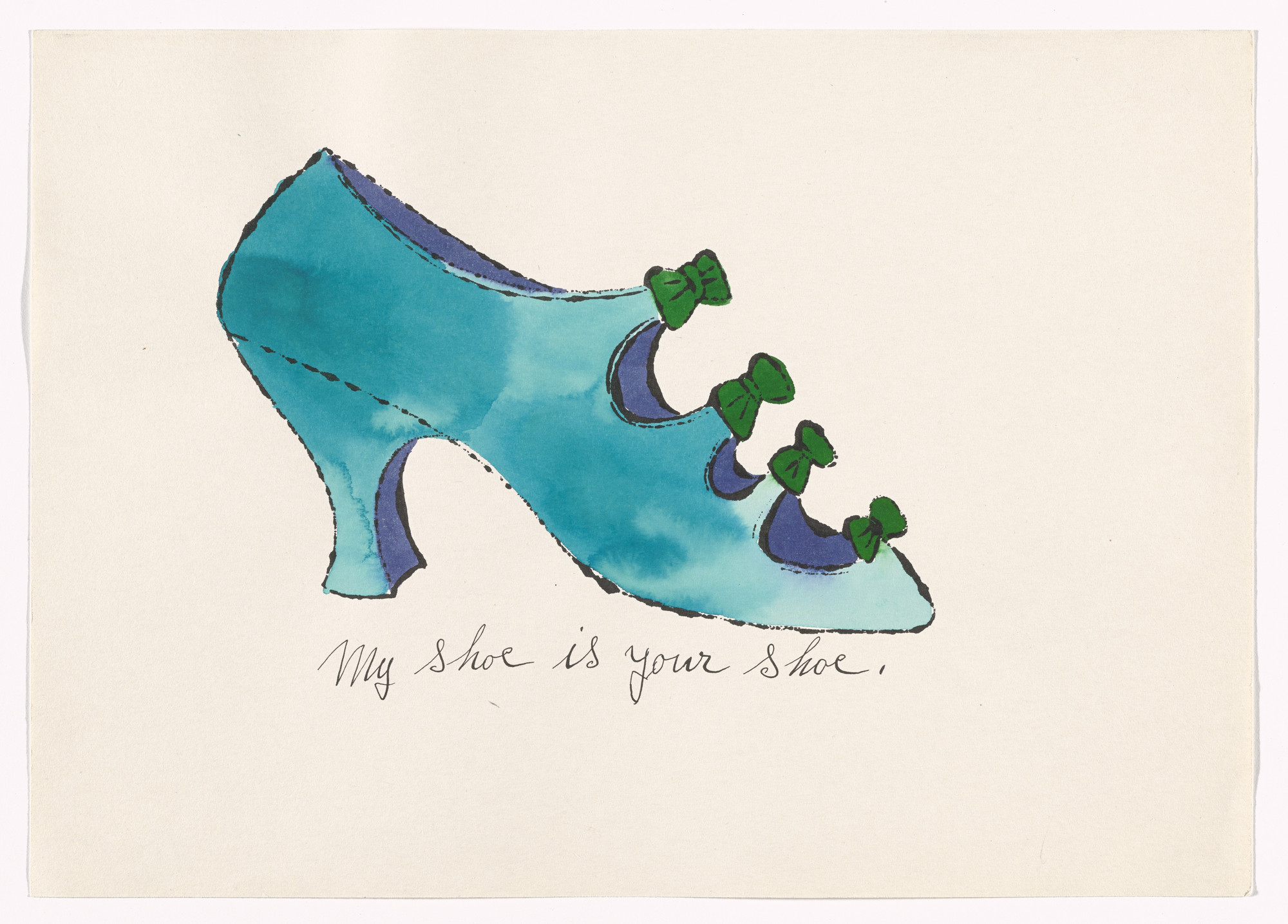 Andy Warhol. Untitled from À la recherche du shoe perdu. c. 1955