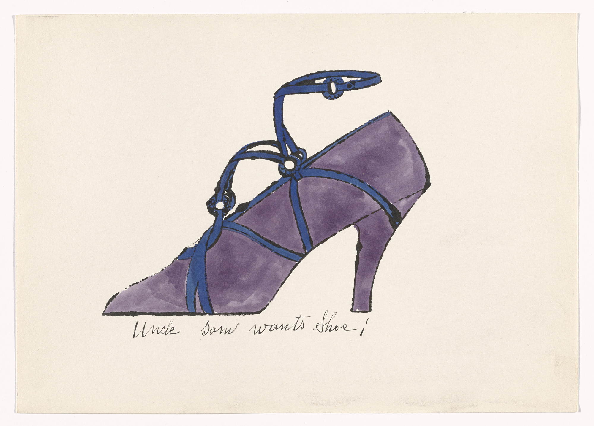 Andy Warhol. Untitled from À la recherche du shoe perdu. c. 1955