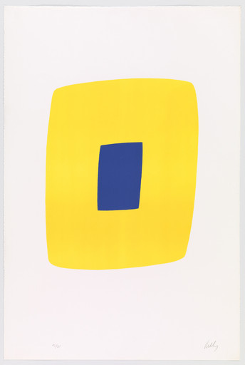 Ellsworth Kelly. Yellow with Dark Blue (Jaune avec bleu foncé) from Suite of Twenty-Seven Color Lithographs. 1964–65