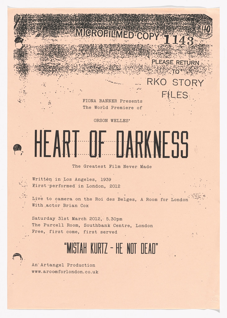 Invitation for Heart of Darkness