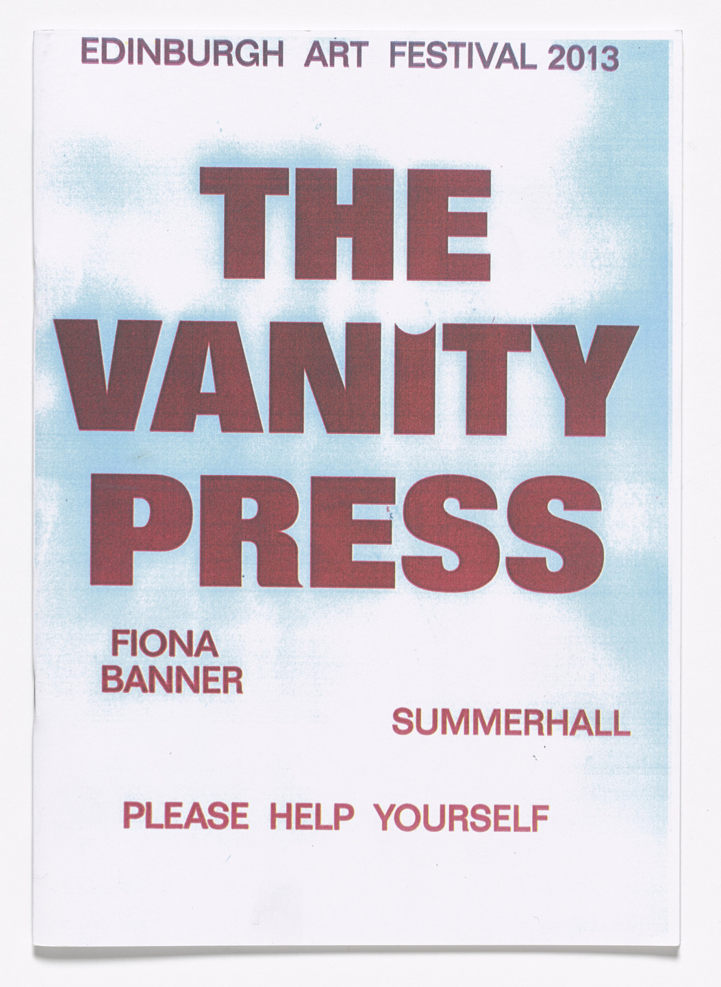 Fiona Banner. The Vanity Press. 2013