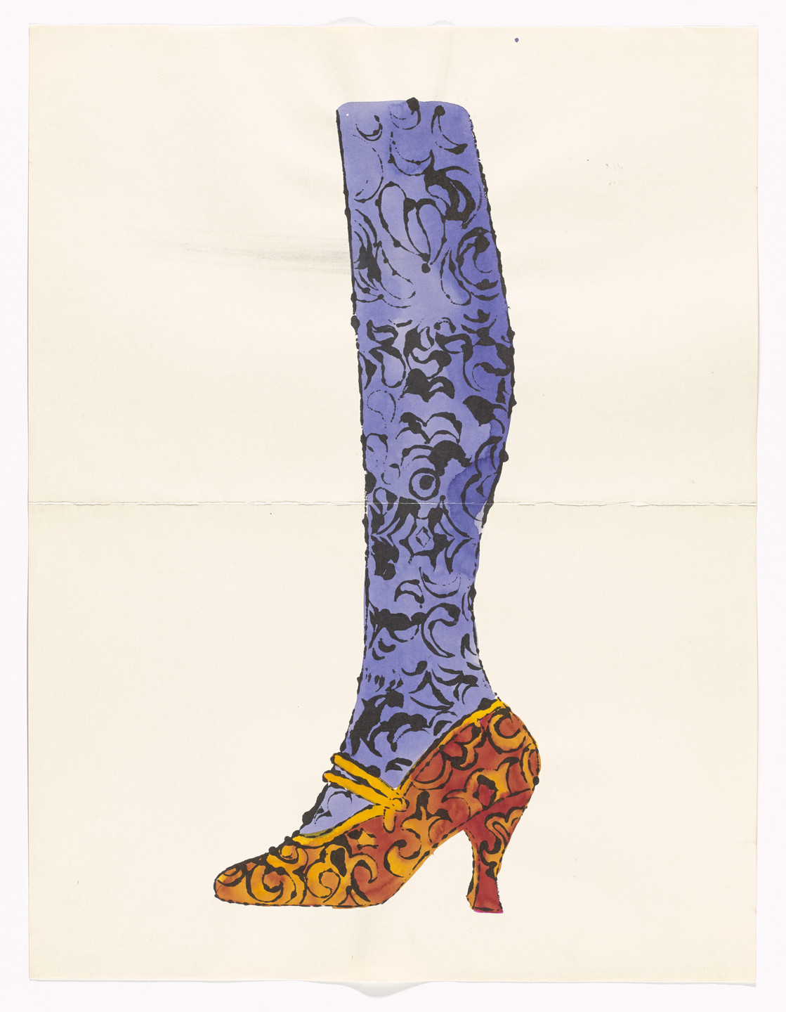 Andy Warhol. Untitled from À la recherche du shoe perdu. c. 1955