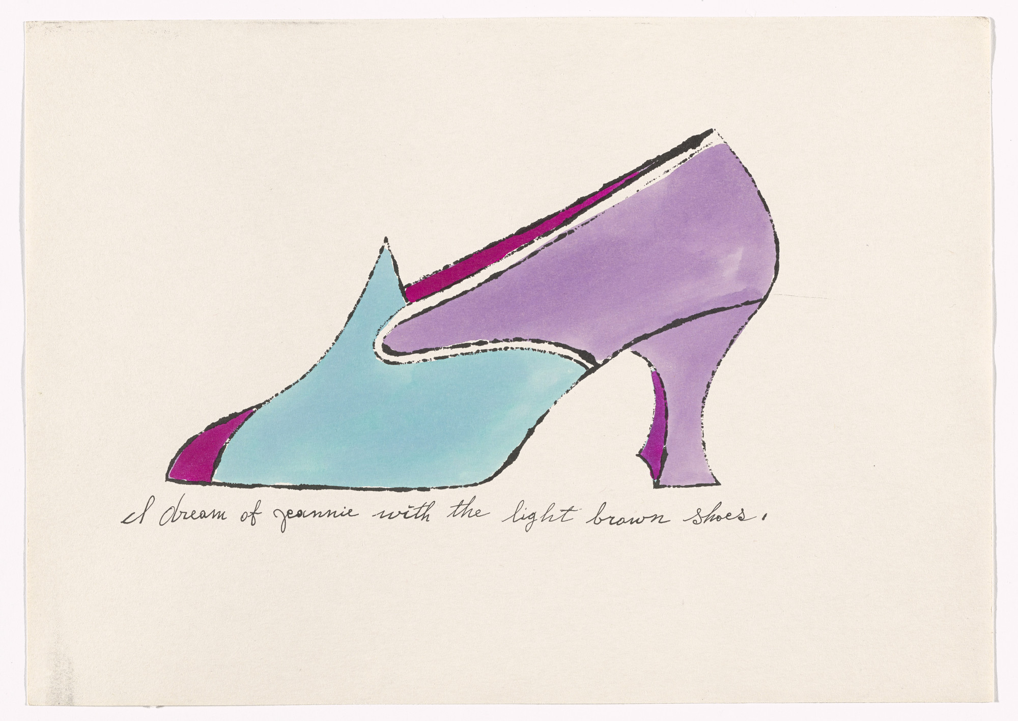 Andy Warhol. Untitled from À la recherche du shoe perdu. c. 1955