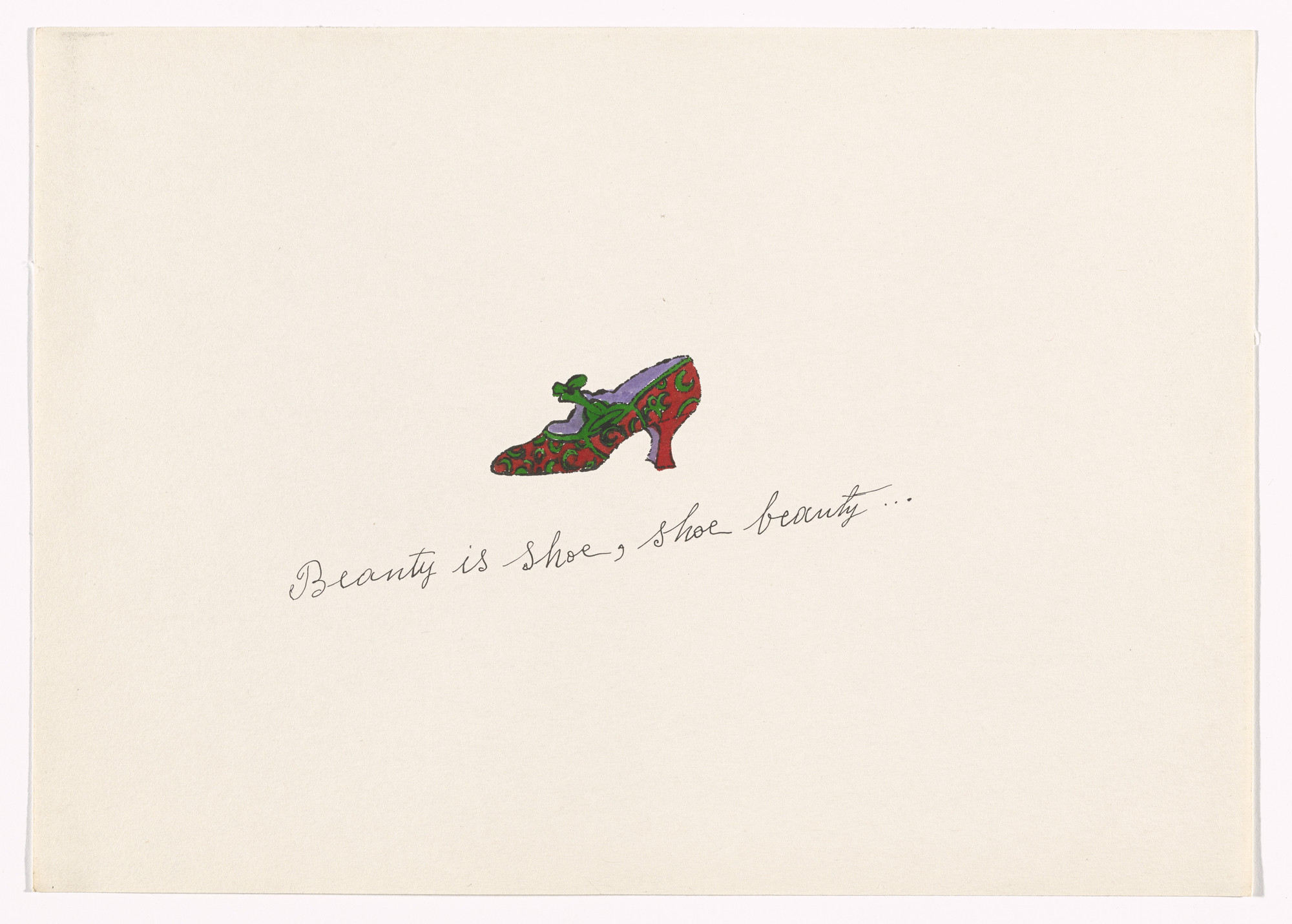 Andy Warhol. Untitled from À la recherche du shoe perdu. c. 1955