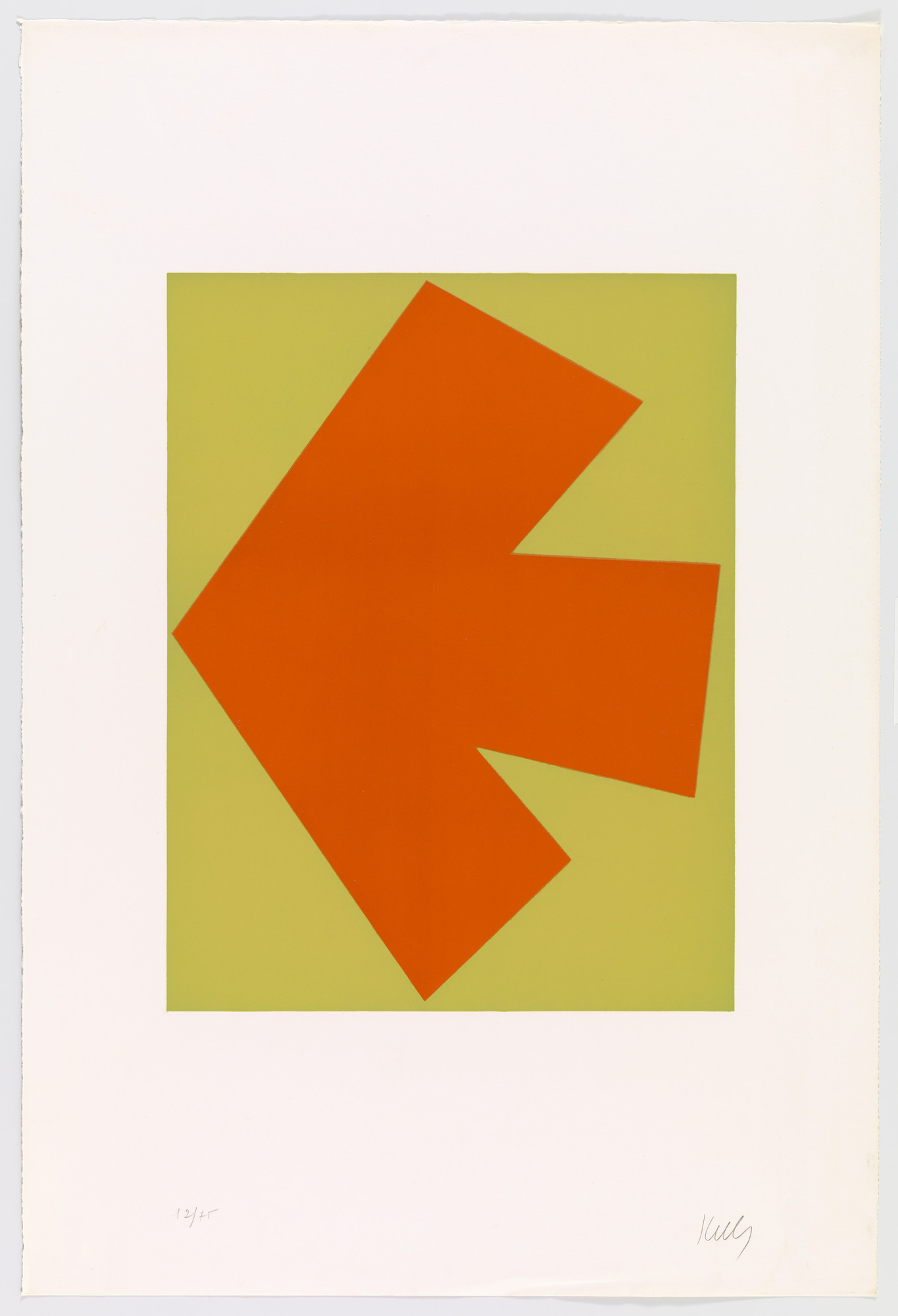Ellsworth Kelly. Orange over Green ( Orange sur vert ) from Suite