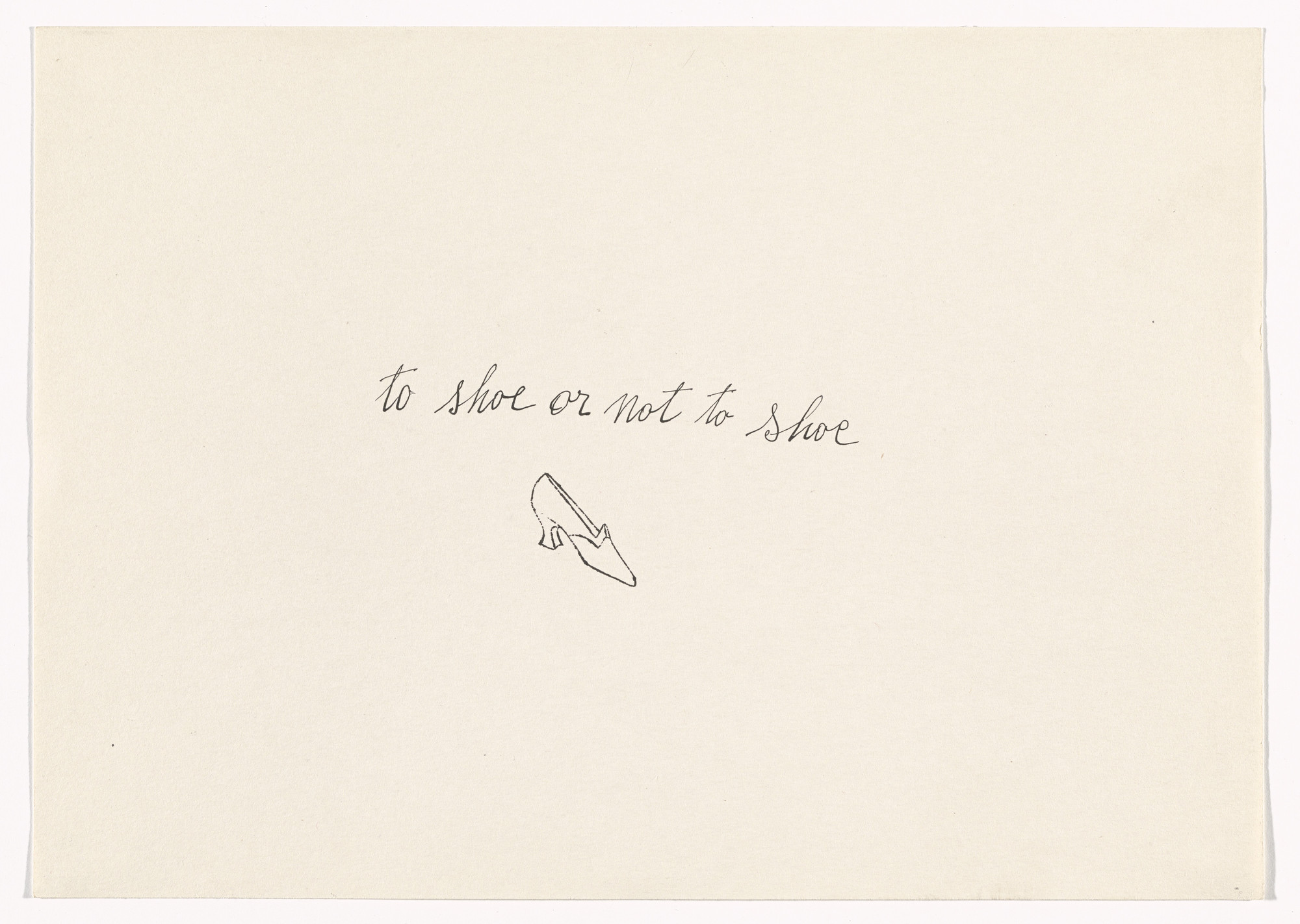 Andy Warhol. Untitled from À la recherche du shoe perdu