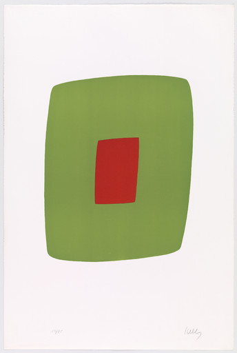 Ellsworth Kelly. Green with Red (Vert avec rouge) from Suite of Twenty-Seven Color Lithographs. 1964–65
