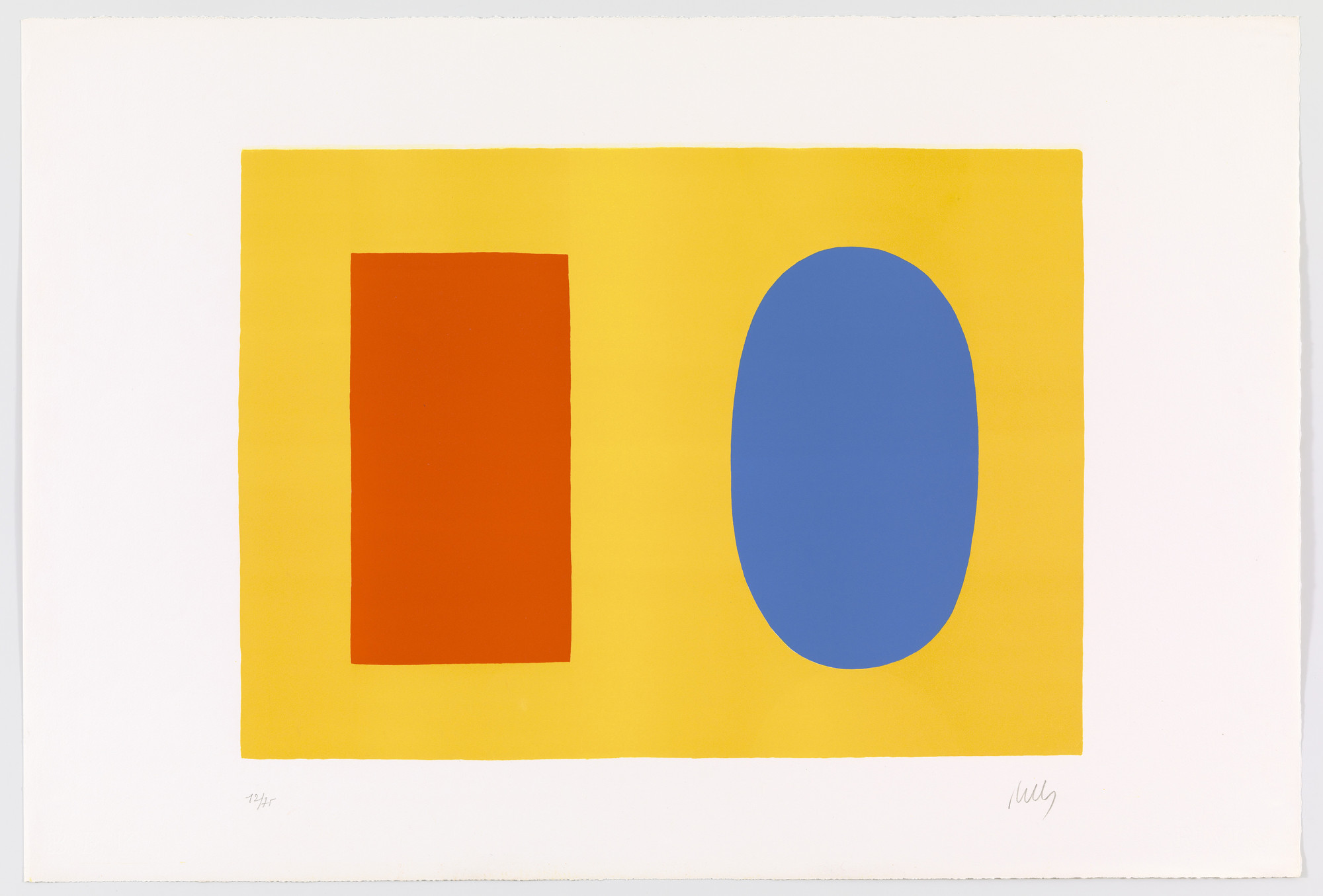 Ellsworth Kelly. Orange and Blue over Yellow (Orange et bleu