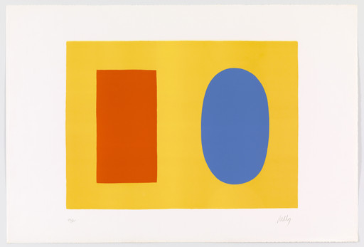 Ellsworth Kelly. Orange and Blue over Yellow (Orange et bleu sur jaune) from Suite of Twenty-Seven Color Lithographs. 1964–65
