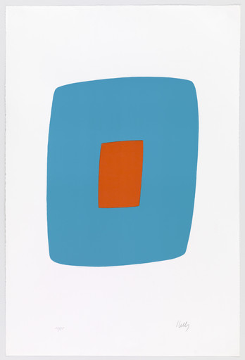 Ellsworth Kelly. Light Blue with Orange (Bleu clair avec orange) from Suite of Twenty-Seven Color Lithographs. 1964–65