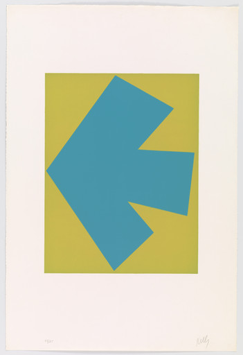 Ellsworth Kelly. Blue over Green (Bleu sur vert) from Suite of Twenty-Seven Color Lithographs. 1964–65