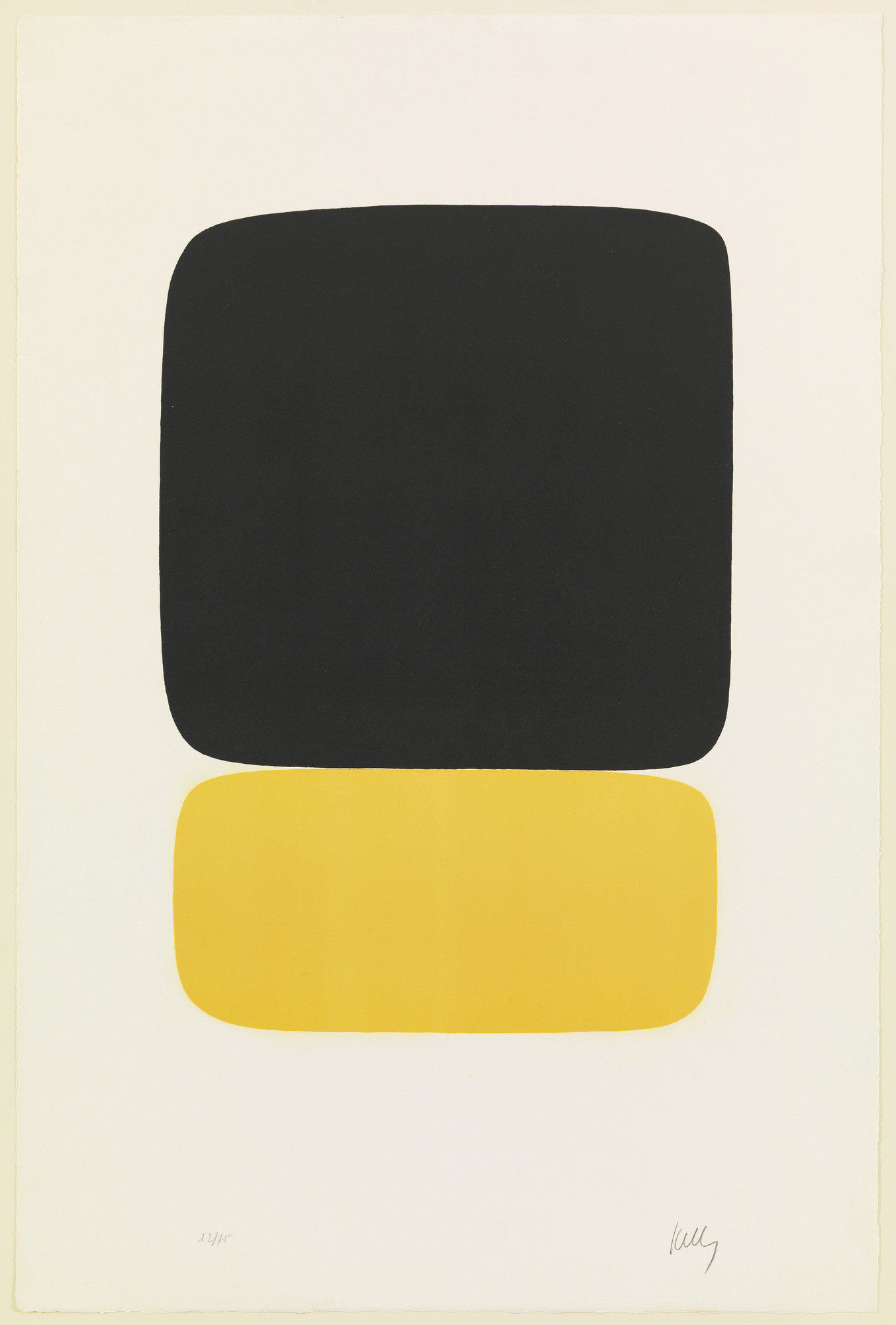Ellsworth Kelly. Black over Yellow (Noir sur jaune) from Suite of Twenty-Seven Color Lithographs