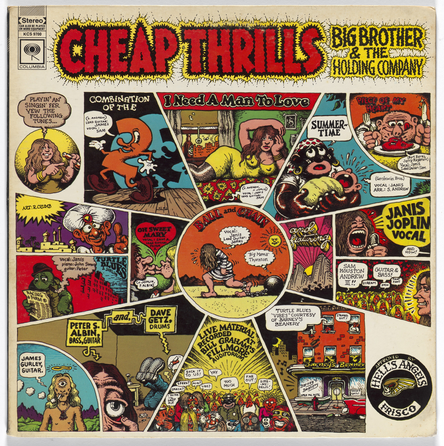 R. Crumb. Album cover for Big Brother and the Holding Company, Cheap Thrills. 1968