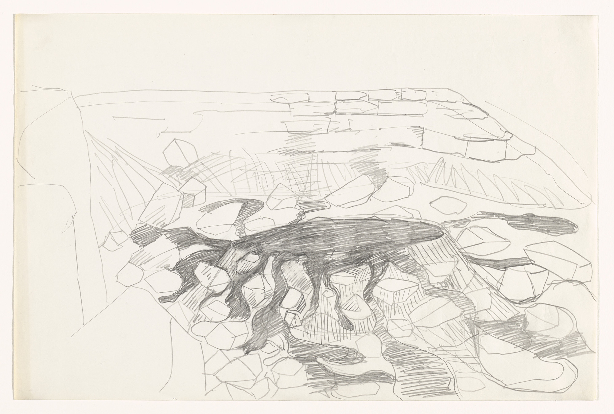 Robert Smithson. Sketch for Quarry Project: Texas Overflow