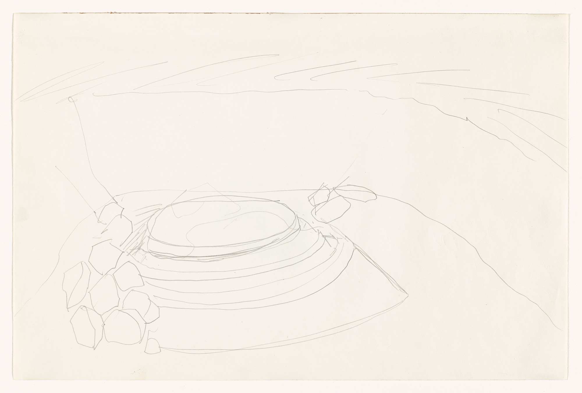 Robert Smithson. Sketch for Quarry Project: Texas Overflow