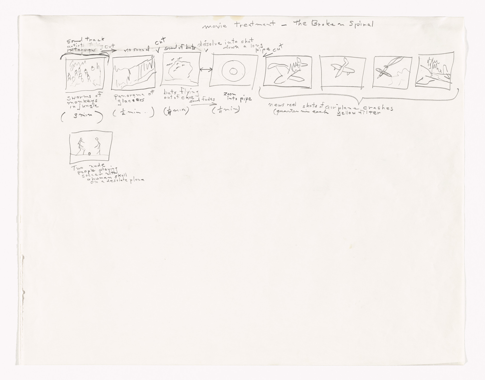 Robert Smithson. Movie Treatment - The Broken Spiral