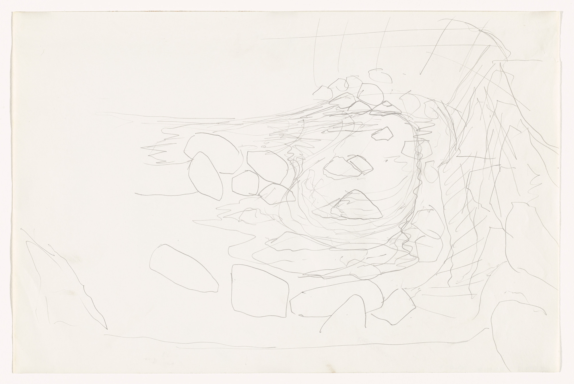 Robert Smithson. Sketch for Quarry Project: Texas Overflow