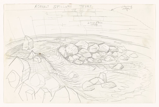 Robert Smithson. Sketch for Quarry Project: Texas Overflow. 1970