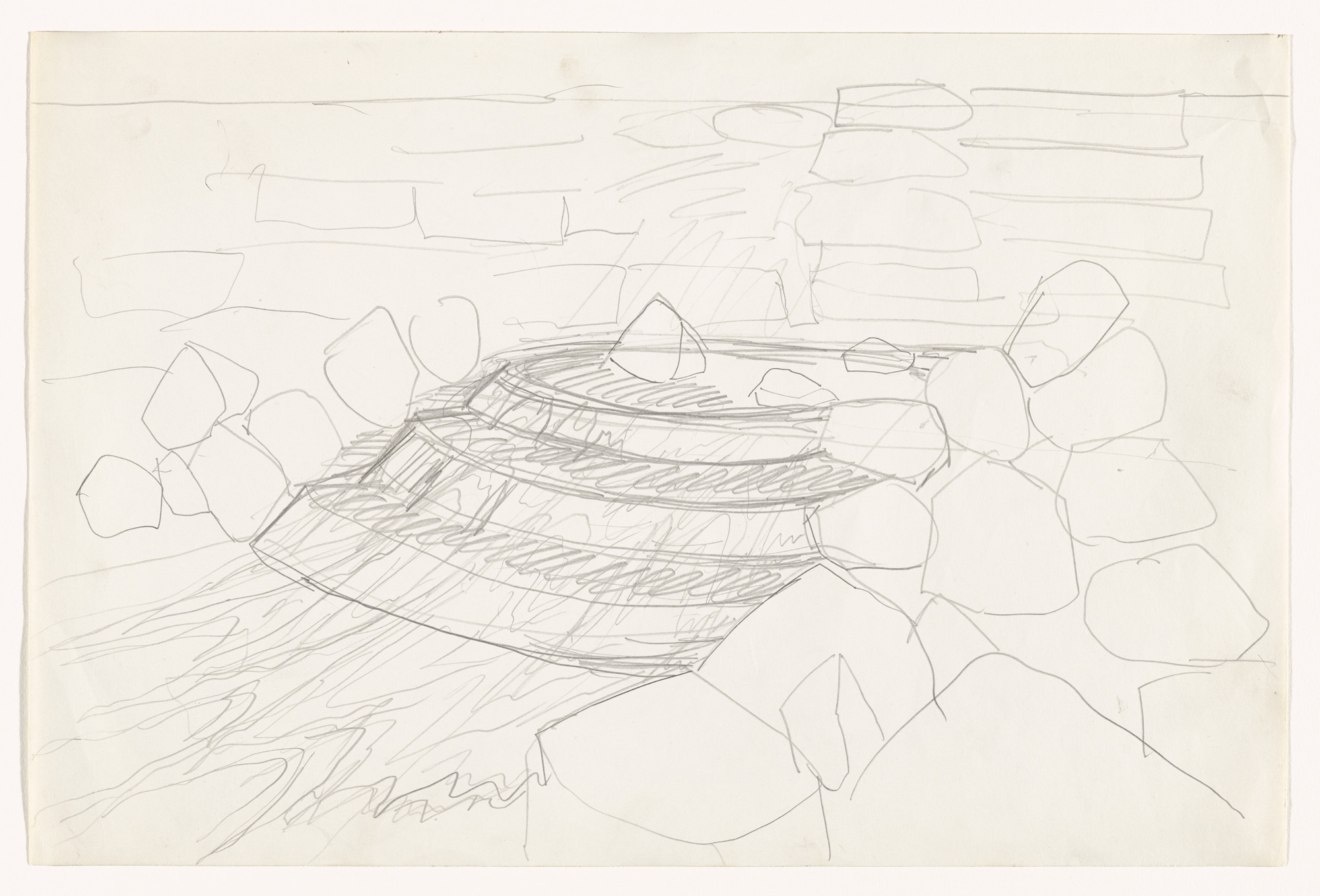 Robert Smithson. Sketch for Quarry Project: Texas Overflow