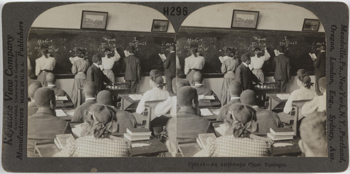 Keystone View Company. An Arithmetic Class, Tuskegee. 1890s