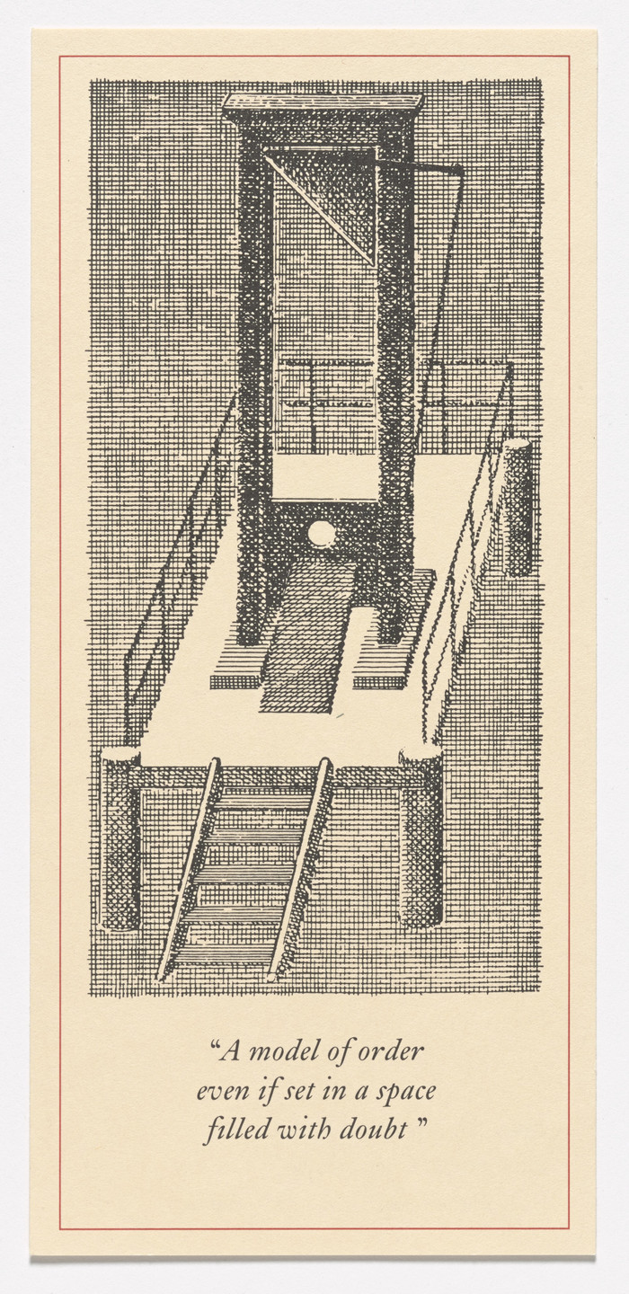 Ian Hamilton Finlay, Gary Hincks. A Model of Order. 1991