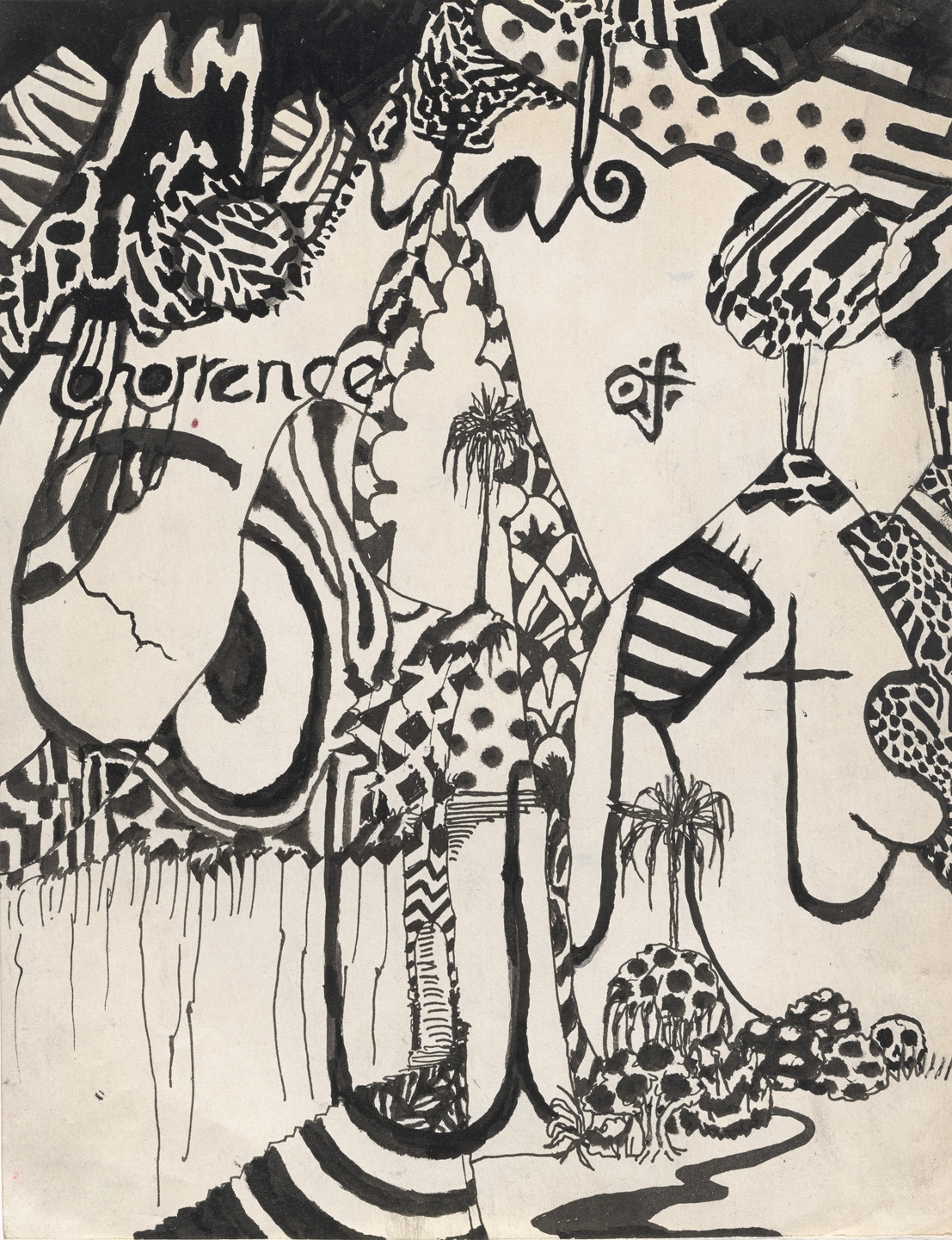 Jack Smith. Untitled (Drawing for Brassieres of Atlantis). c. 1970