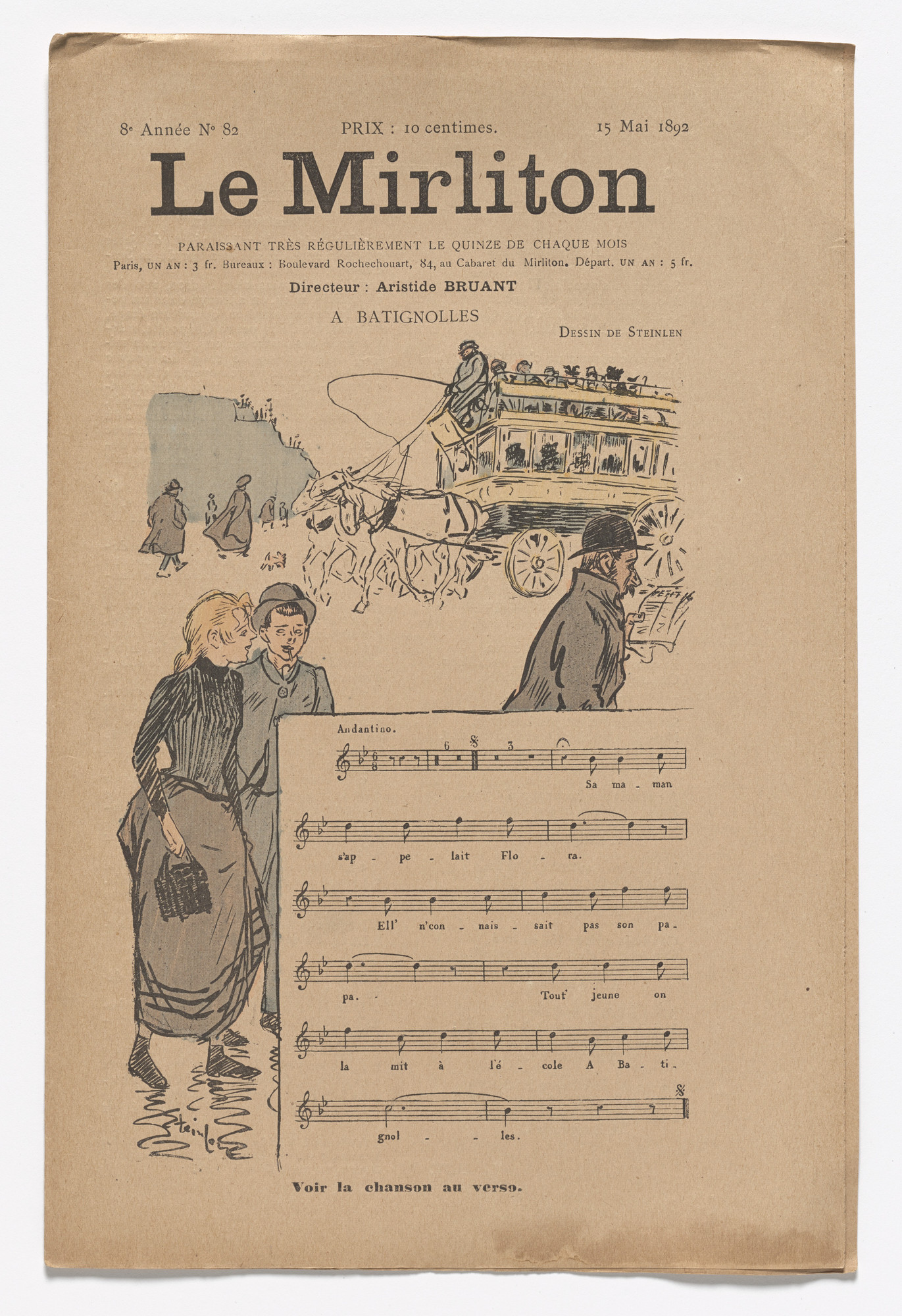 Théophile-Alexandre Steinlen. Le Mirliton, no. 82