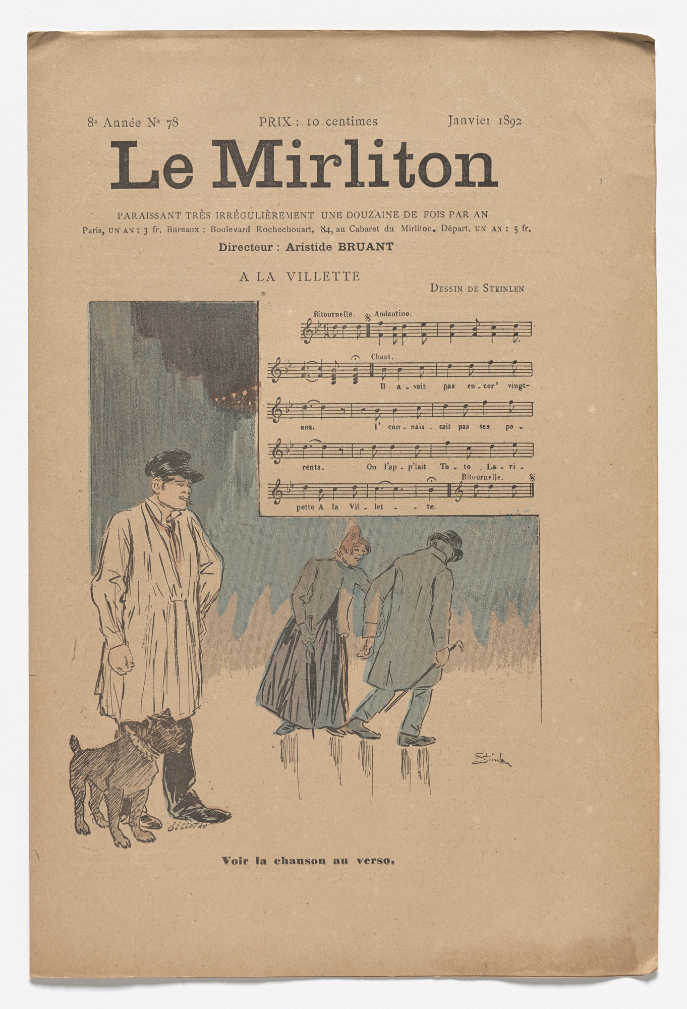 Théophile-Alexandre Steinlen. Le Mirliton, no. 78