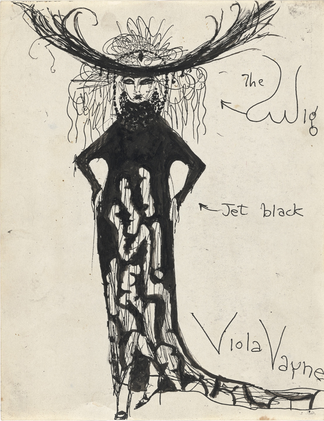 Jack Smith. Untitled (Drawing for Brassieres of Atlantis). c. 1970