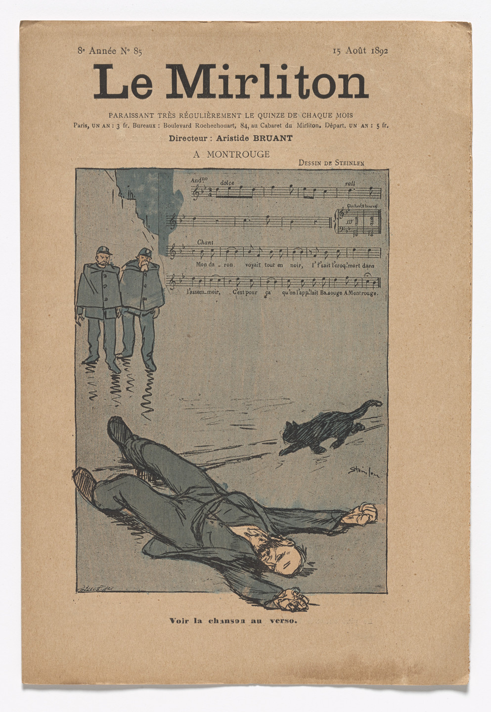 Théophile-Alexandre Steinlen. Le Mirliton, no. 85. August 15, 1892