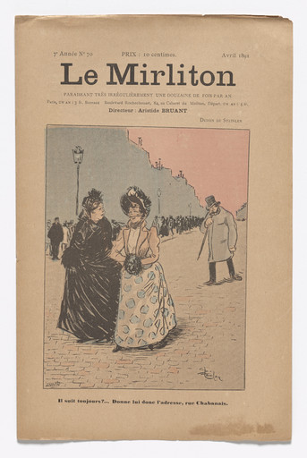 Théophile-Alexandre Steinlen. Le Mirliton, no. 70. April 1891