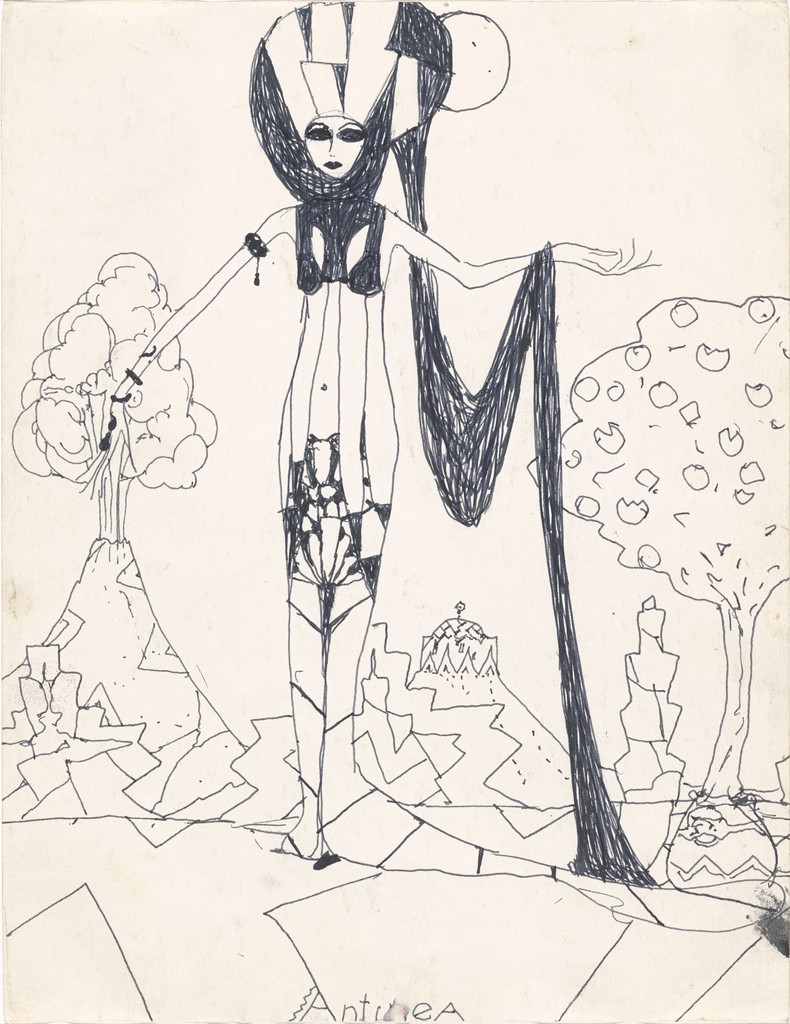Untitled (Drawing for Brassieres of Atlantis)