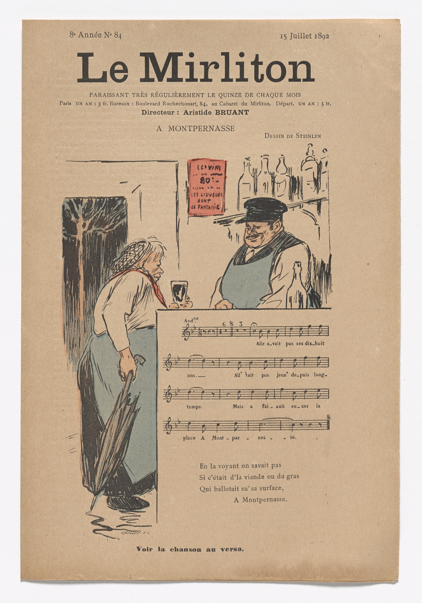 Théophile-Alexandre Steinlen. Le Mirliton, no. 84