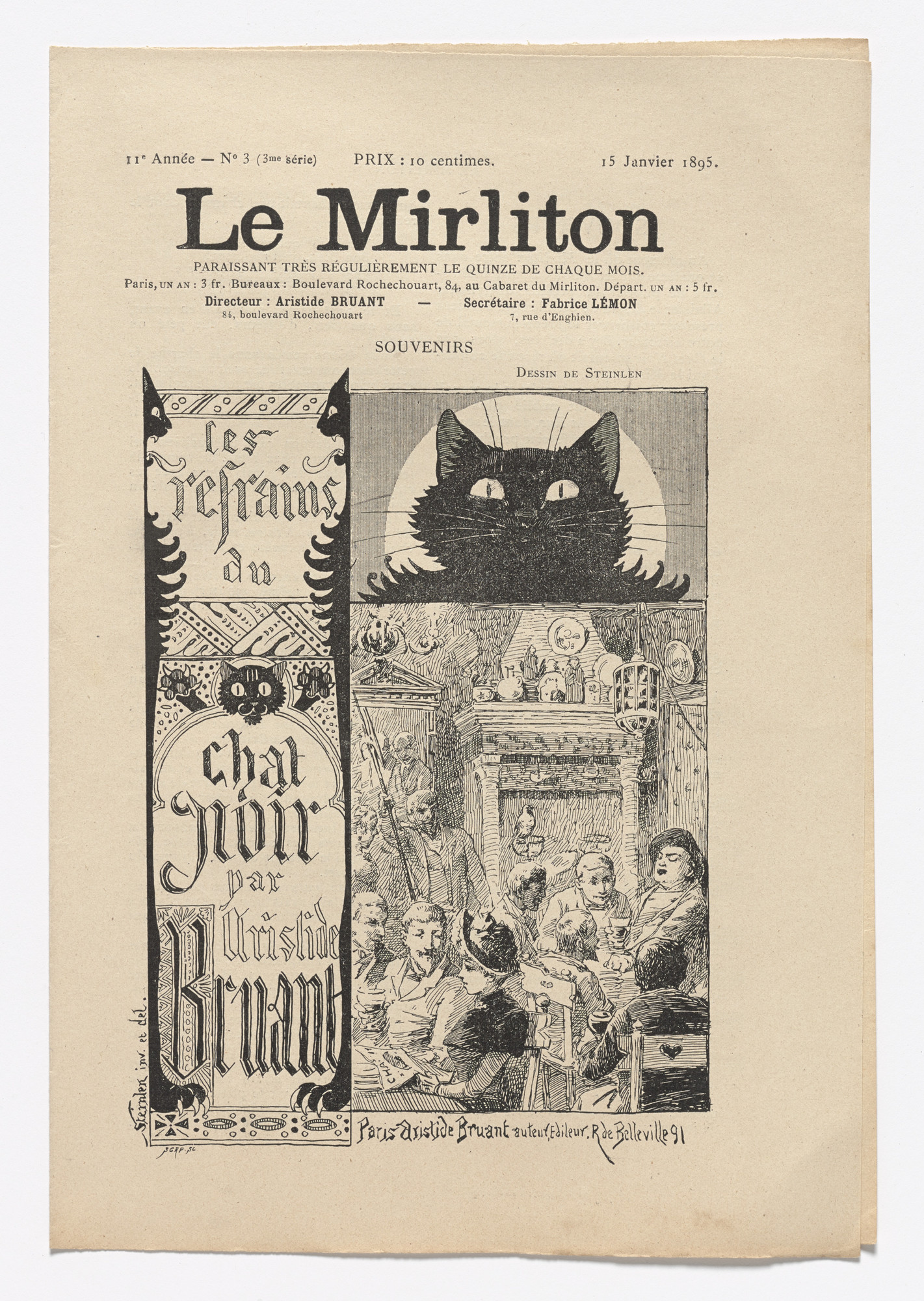 Théophile-Alexandre Steinlen. Le Mirliton, no. 3