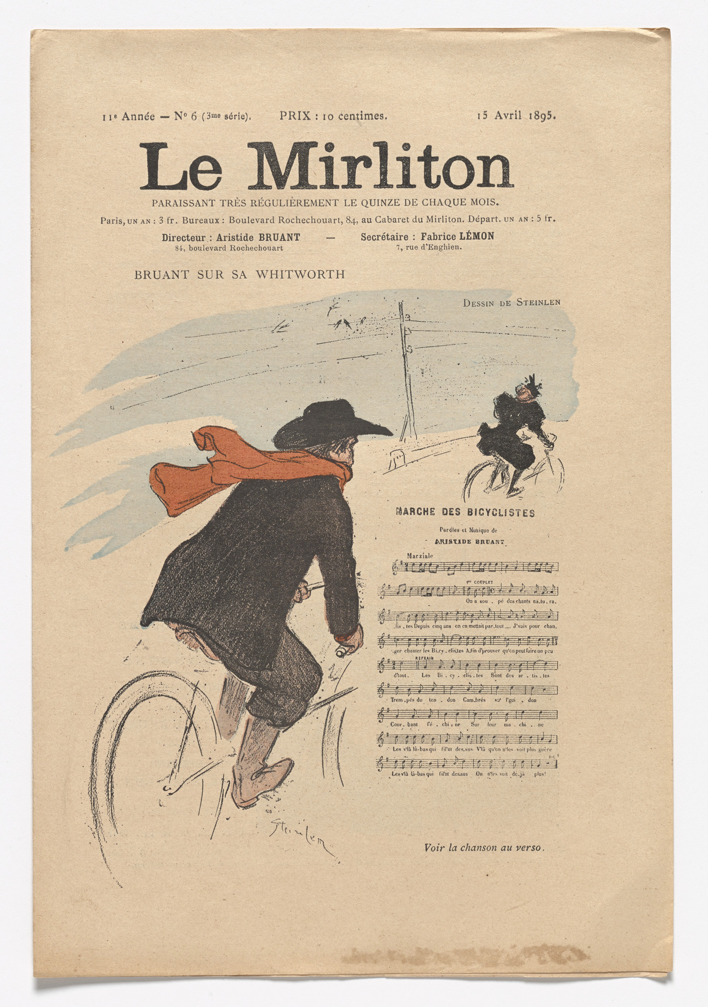 Théophile-Alexandre Steinlen. Le Mirliton, no. 6