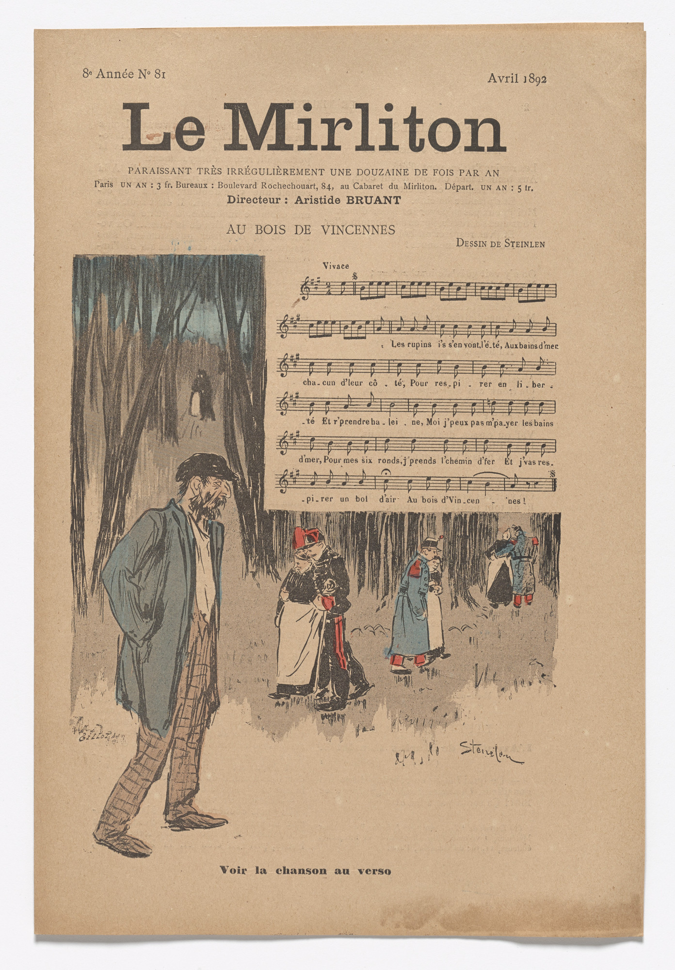 Théophile-Alexandre Steinlen. Le Mirliton, no. 81