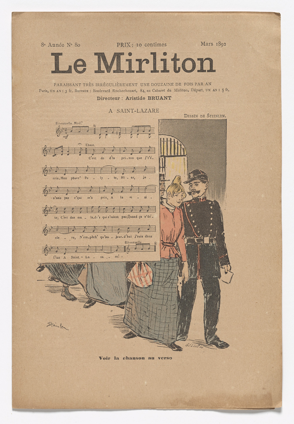 Théophile-Alexandre Steinlen. Le Mirliton, no. 80. March 1892