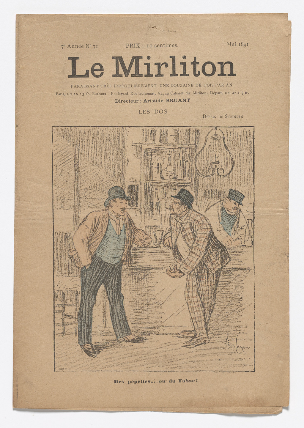 Théophile-Alexandre Steinlen. Le Mirliton, no. 71. May 1891