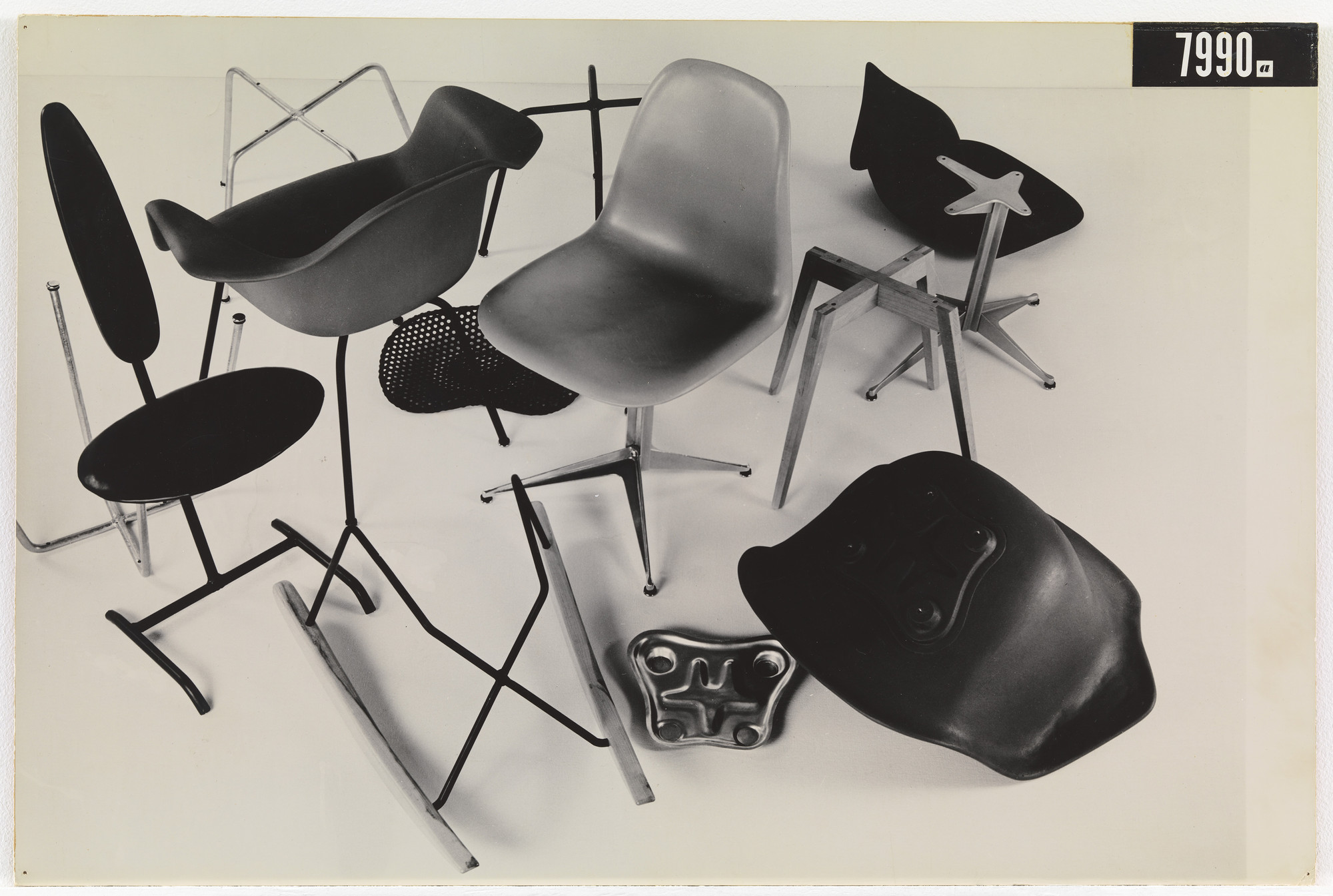 Charles Eames, Ray Eames. Entry Panel for MoMA International Competition for Low-Cost Furniture Design (7990a). 1949