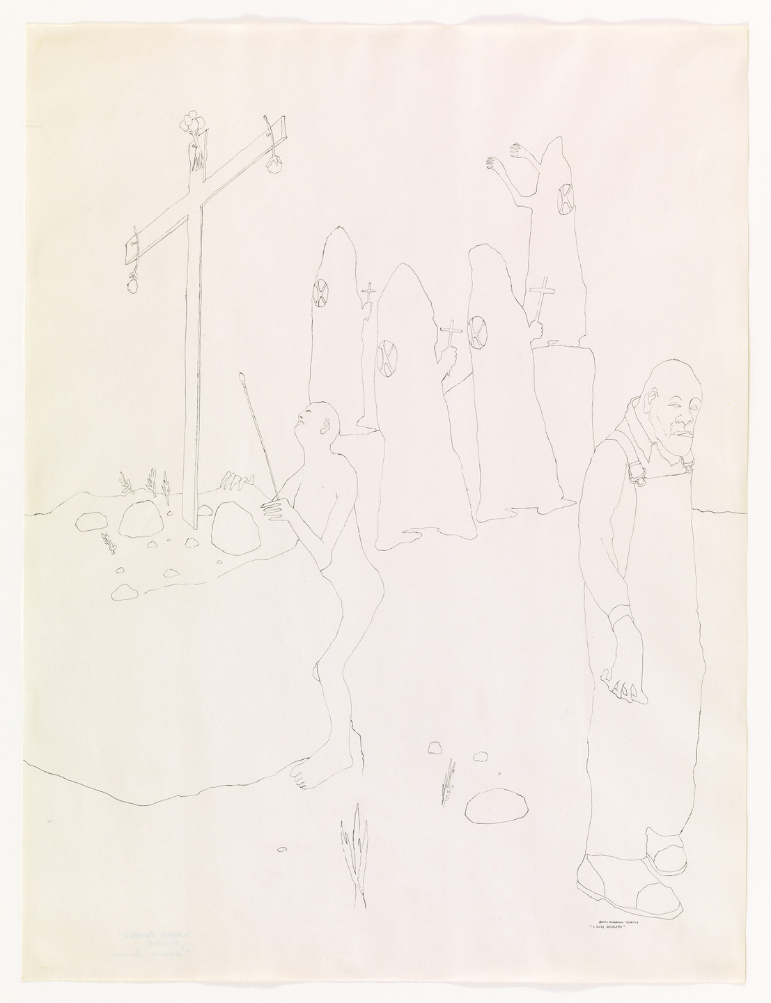 Benny Andrews. Cross Bearers. 1964