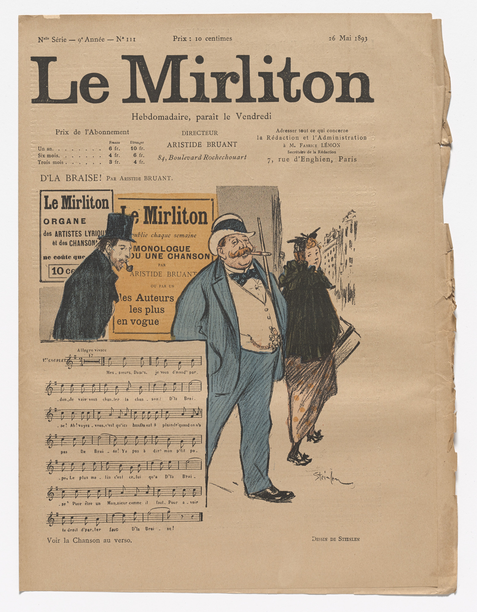 Théophile-Alexandre Steinlen. Le Mirliton, no. 111