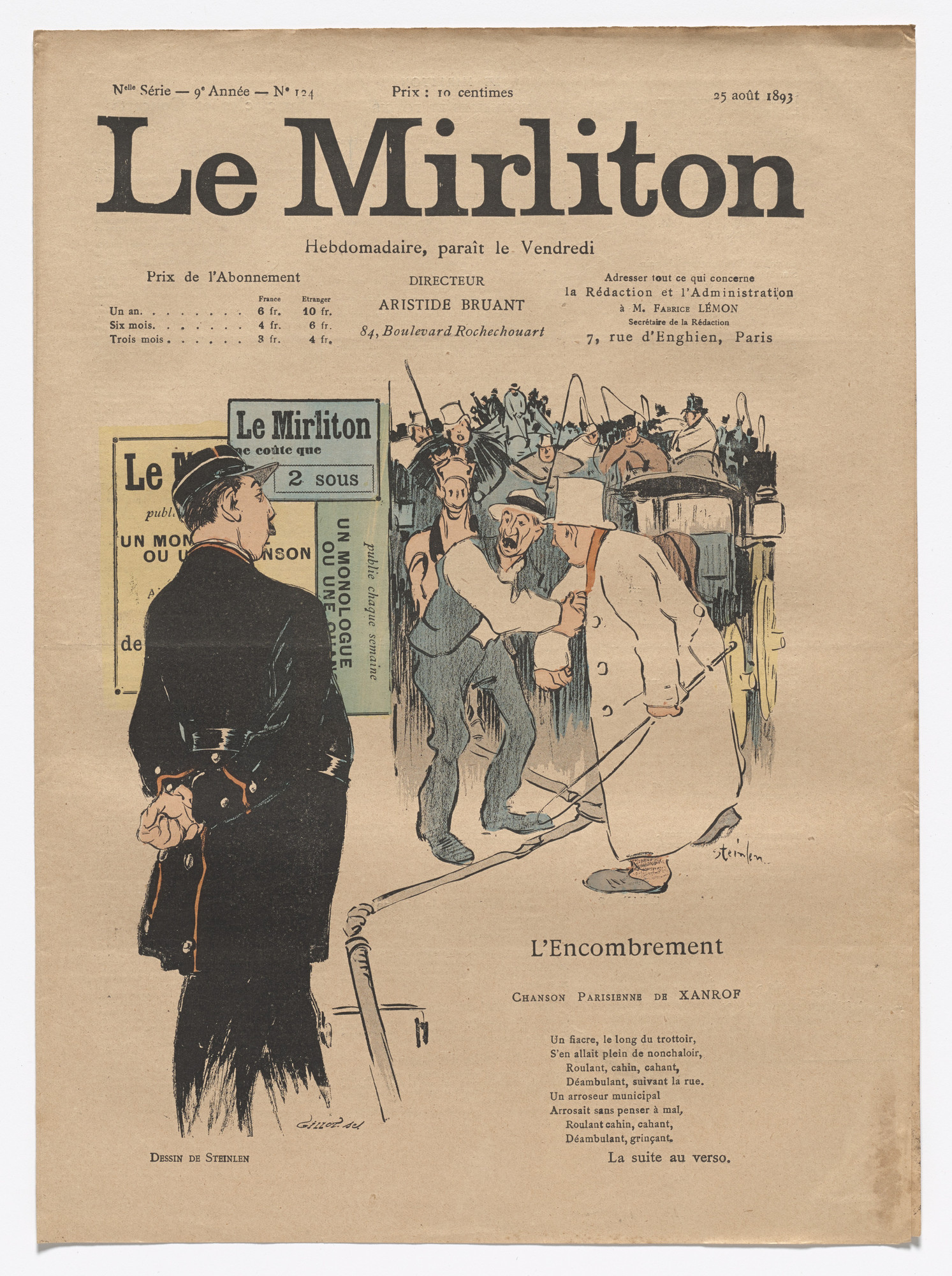 Théophile-Alexandre Steinlen. Le Mirliton, no. 124