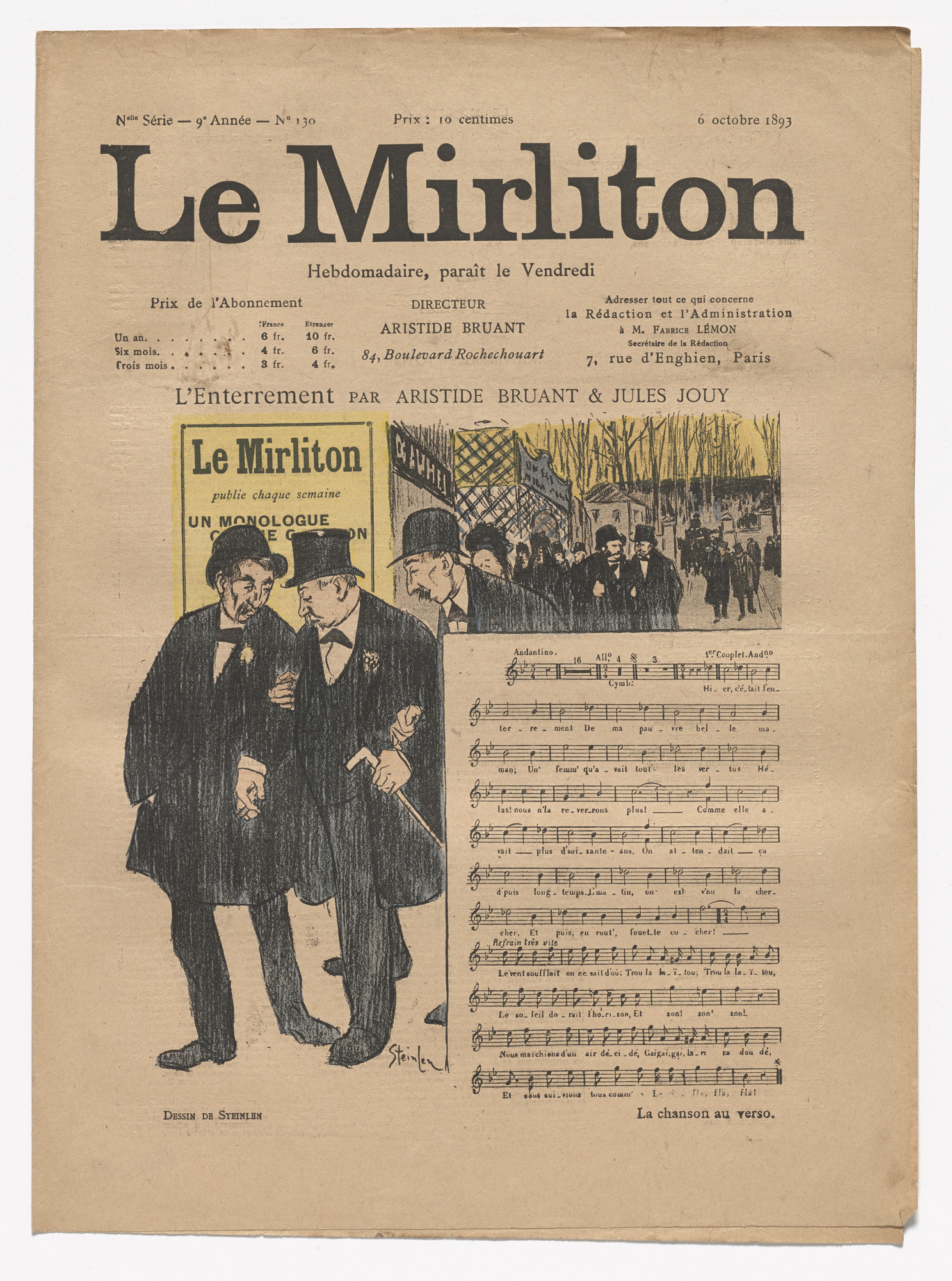 Théophile-Alexandre Steinlen. Le Mirliton, no. 130