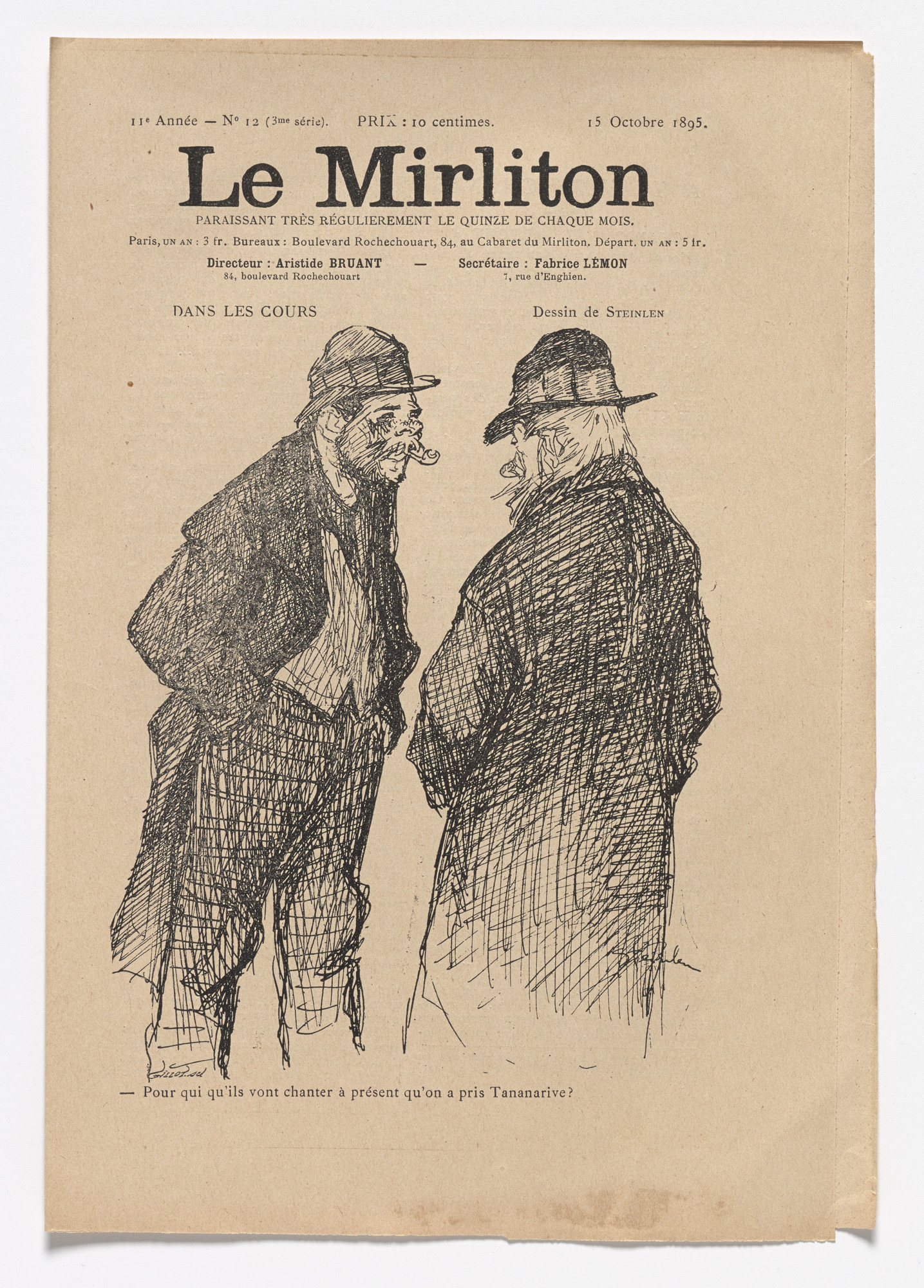 Théophile-Alexandre Steinlen. Le Mirliton, no. 12