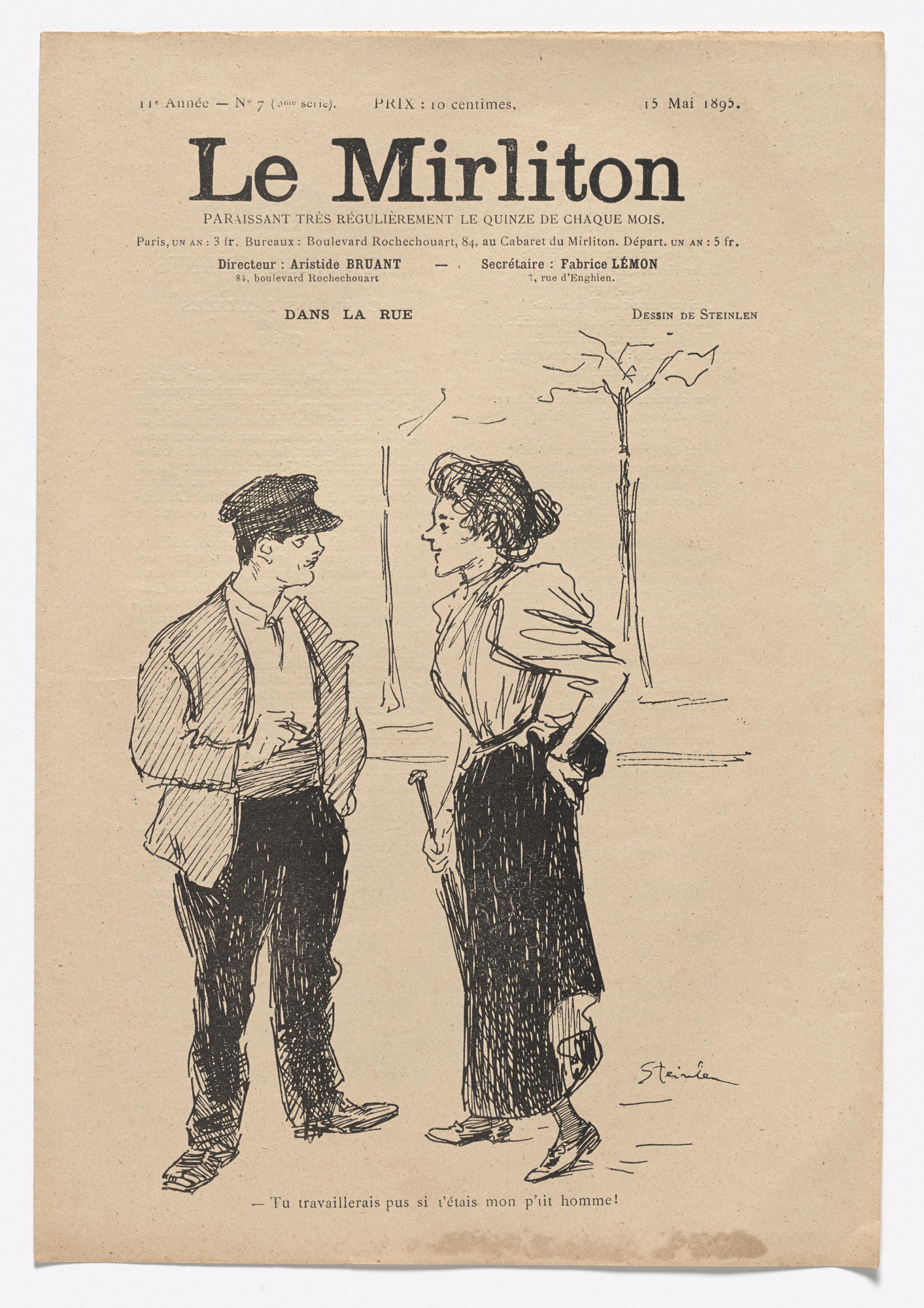 Théophile-Alexandre Steinlen. Le Mirliton, no. 7