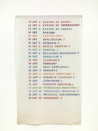Lea Lublin. _Interrogations sur l'art, Discours sur l'art _ (Interrogations into Art, Discourse on Art). 1975