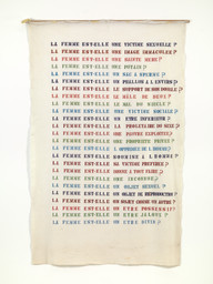 Lea Lublin. Interrogations sur la Femme (Interrogations about Woman). 1978