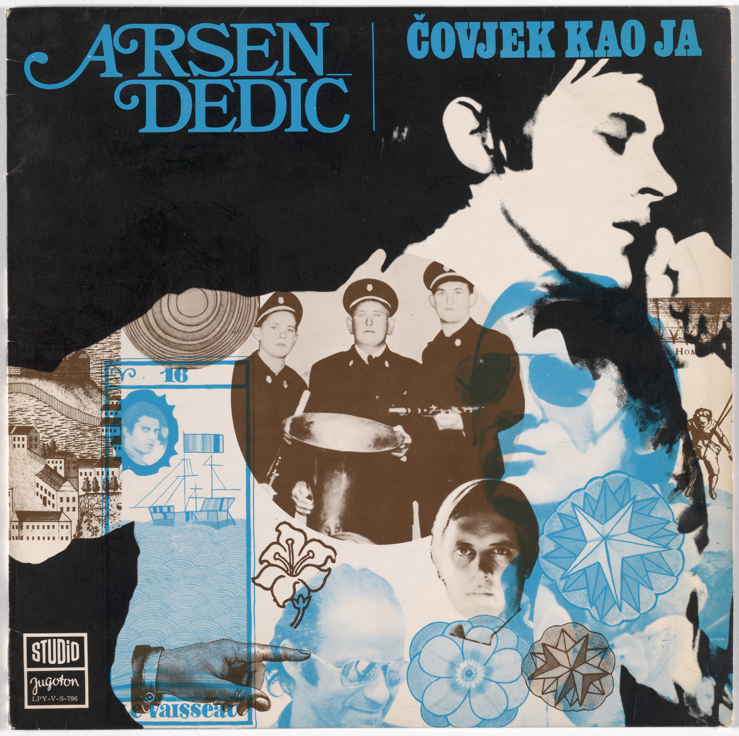 Mihajlo Arsovski, Zvonimir Golob. Album cover for Arsen Dedić, Čovjek kao ja. 1969