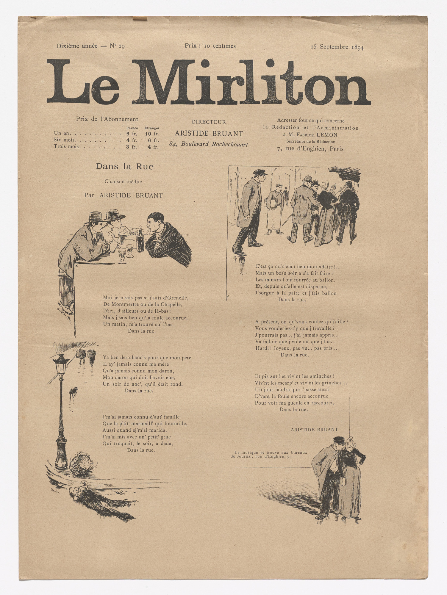Theophile Alexandre Steinlen Le Mirliton No 29 15 1906 Moma Theophile Alexandre Steinlen Le Mirliton No 29 15 1906 Moma