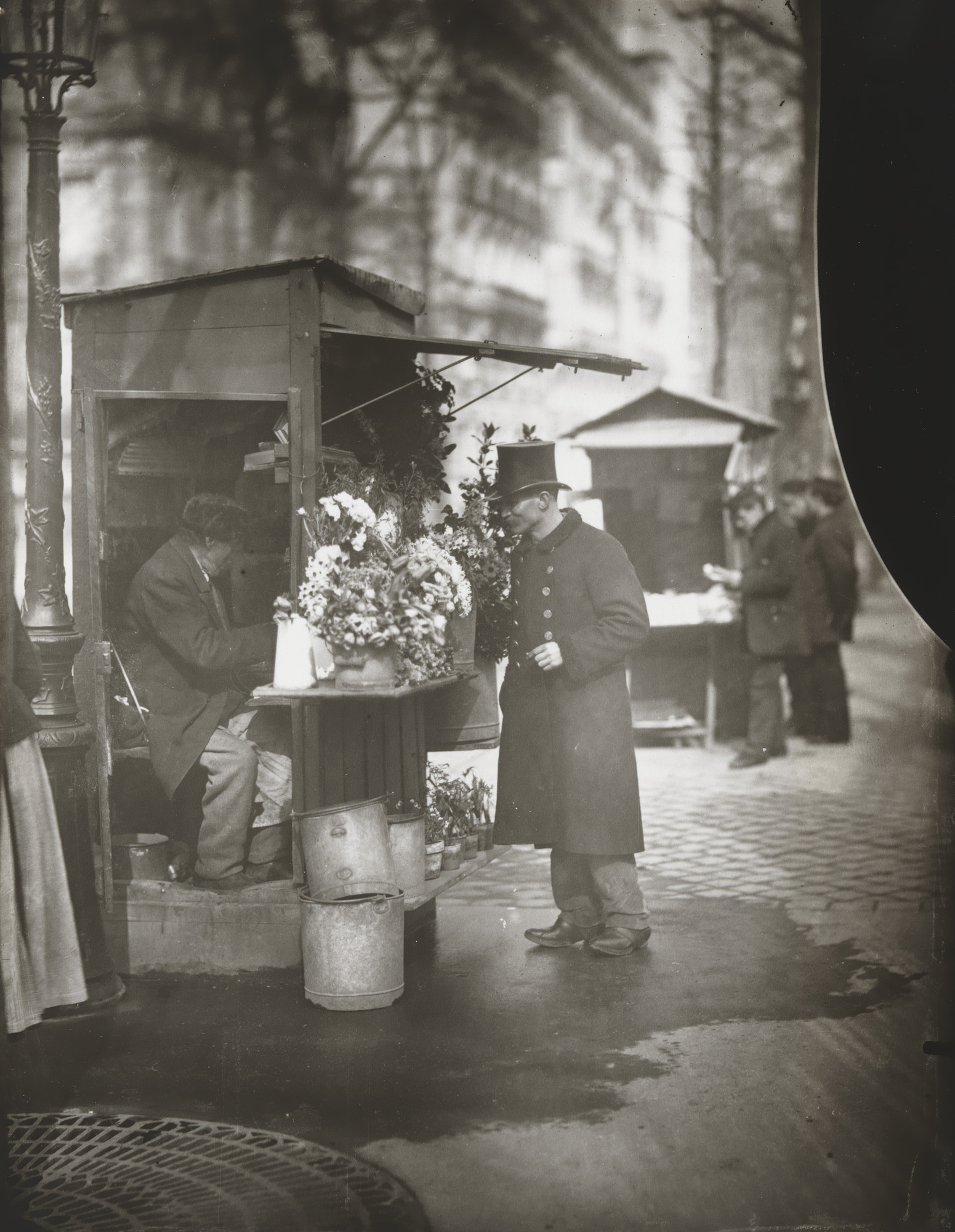 Eugène Atget. Flower Stand